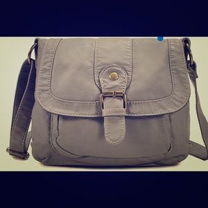 Small Soft Washed Front Pocket Crossbody Bag